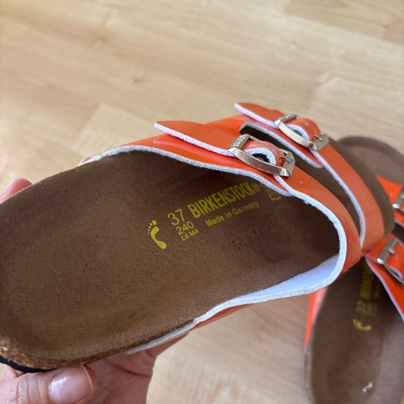 Womens Birkenstock Orange Sandals - Picture 4 of 5